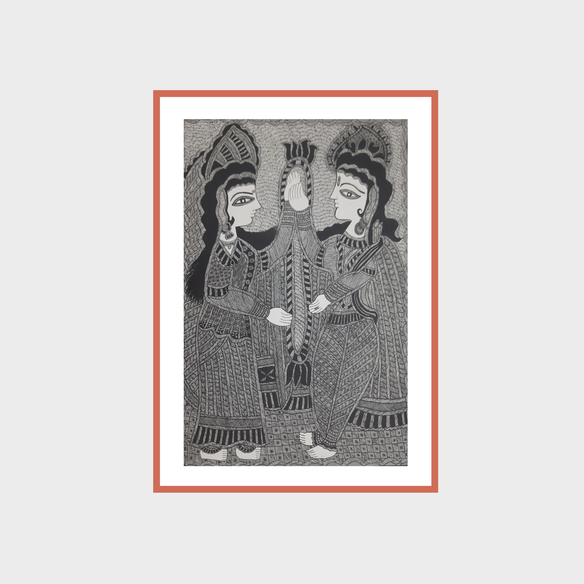 Jaymal Graphics Traditional Ram Sita Swayamvar / Jaymal Madhubani Painting – Craftvala